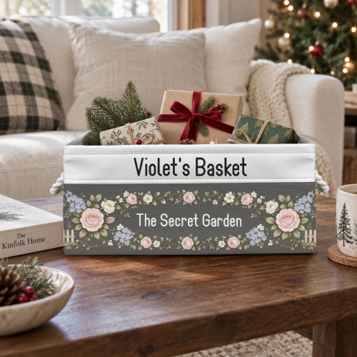 Custom Grey Storage Basket ( Small )