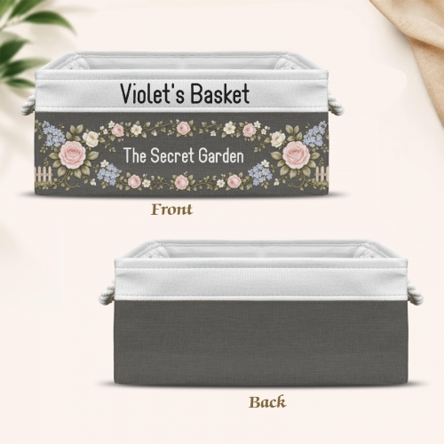 Custom Grey Storage Basket ( Small )