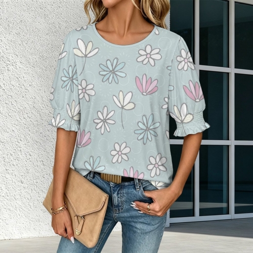 Women's Smocked Cuff Shirt