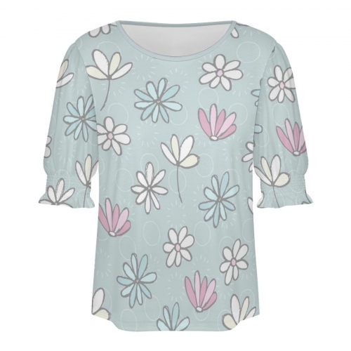 Women's Smocked Cuff Shirt