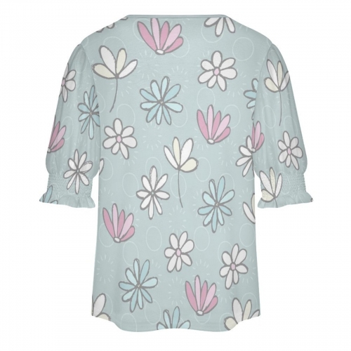 Women's Smocked Cuff Shirt