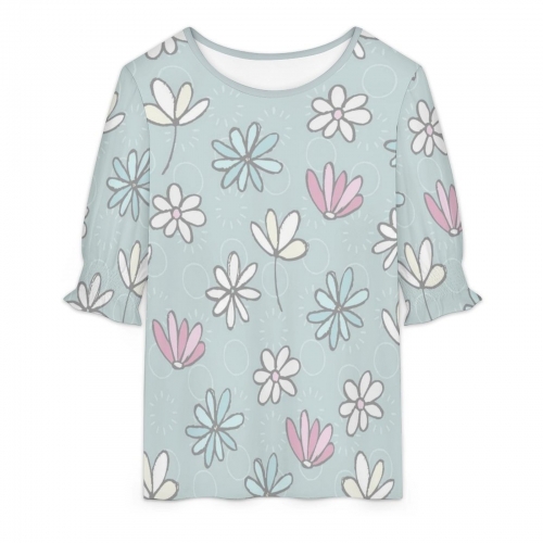 Women's Smocked Cuff Shirt