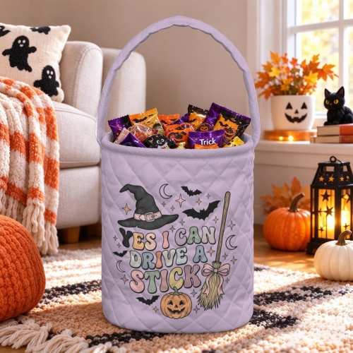 Personalized Quilted Storage Bucket