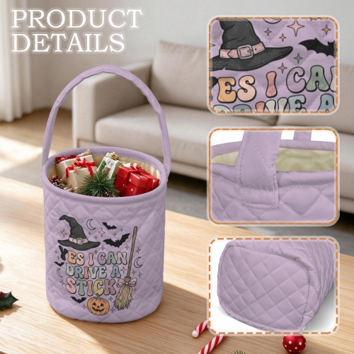 Personalized Quilted Storage Bucket