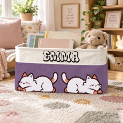 Custom Purple Storage Basket ( Small )