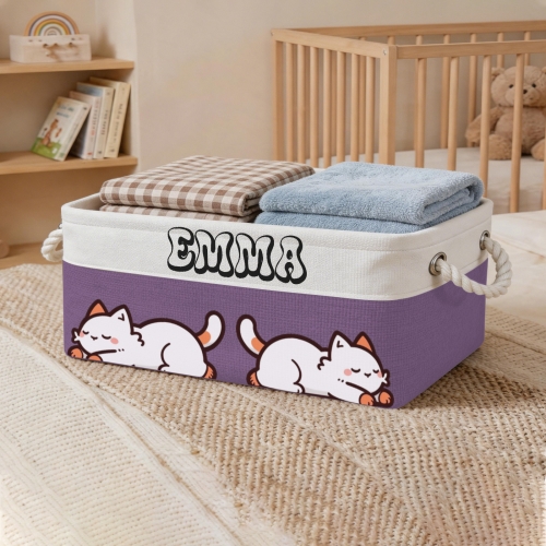Custom Purple Storage Basket ( Small )