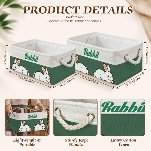 Custom Green Storage Basket ( Small )