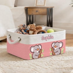 Custom Light Pink Storage Basket ( Large )