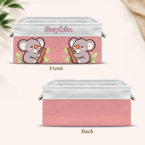 Custom Light Pink Storage Basket ( Large )