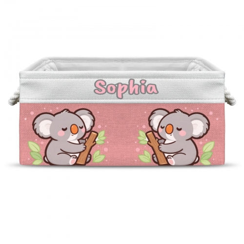 Custom Light Pink Storage Basket ( Large )