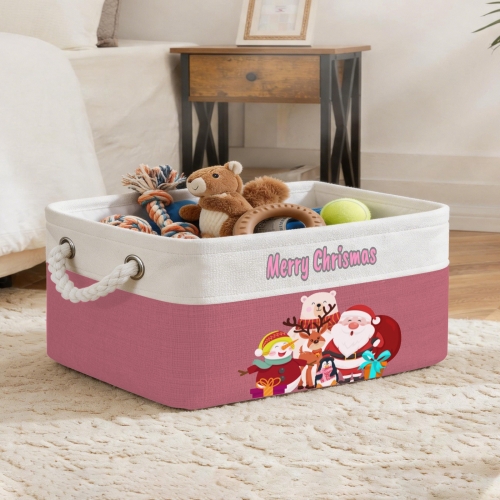Custom Pink Storage Basket ( Large )