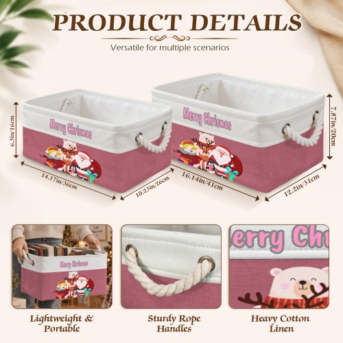 Custom Pink Storage Basket ( Large )