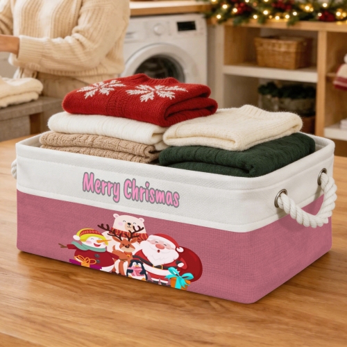 Custom Pink Storage Basket ( Large )