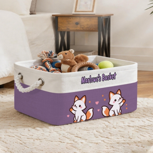 Custom Purple Storage Basket ( Large )