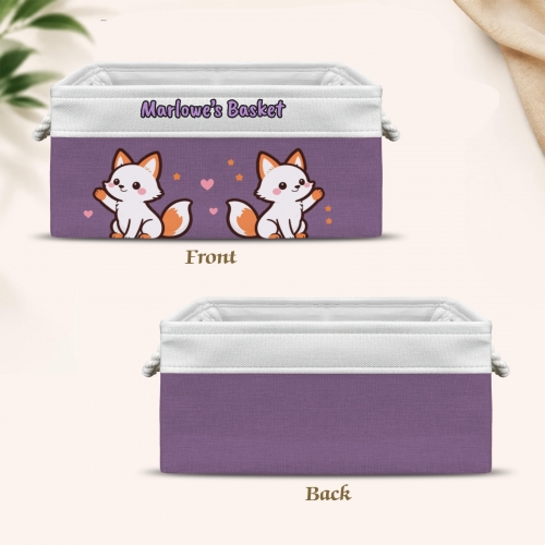 Custom Purple Storage Basket ( Large )