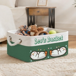 Custom Green Storage Basket ( Large )