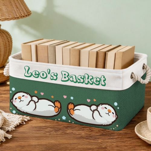 Custom Green Storage Basket ( Large )