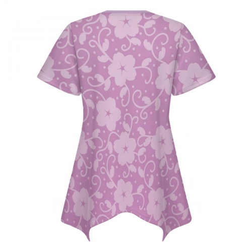 Women's Short Sleeve Asymmetric Hem Top