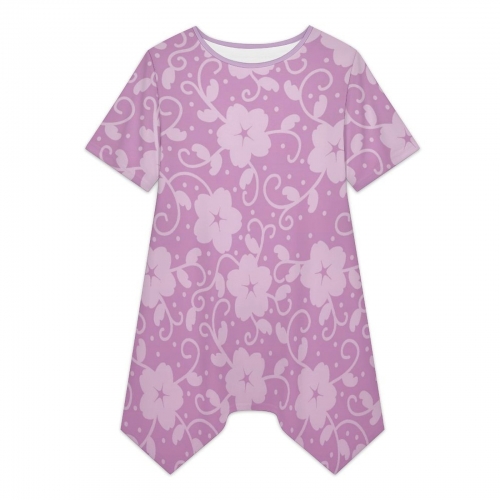 Women's Short Sleeve Asymmetric Hem Top
