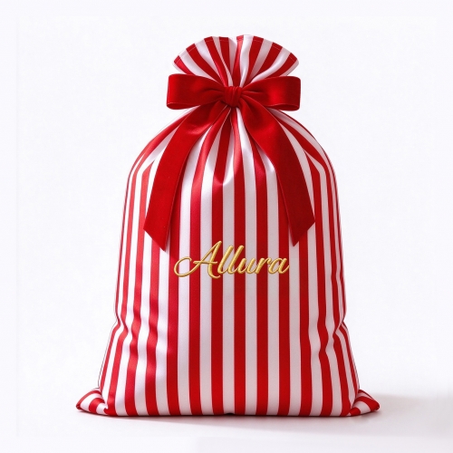 Custom Embroidered Christmas Gift Drawstring Bag