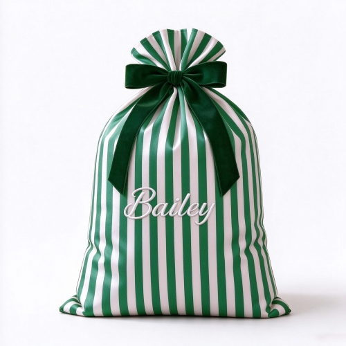 Custom Embroidered Christmas Gift Drawstring Bag