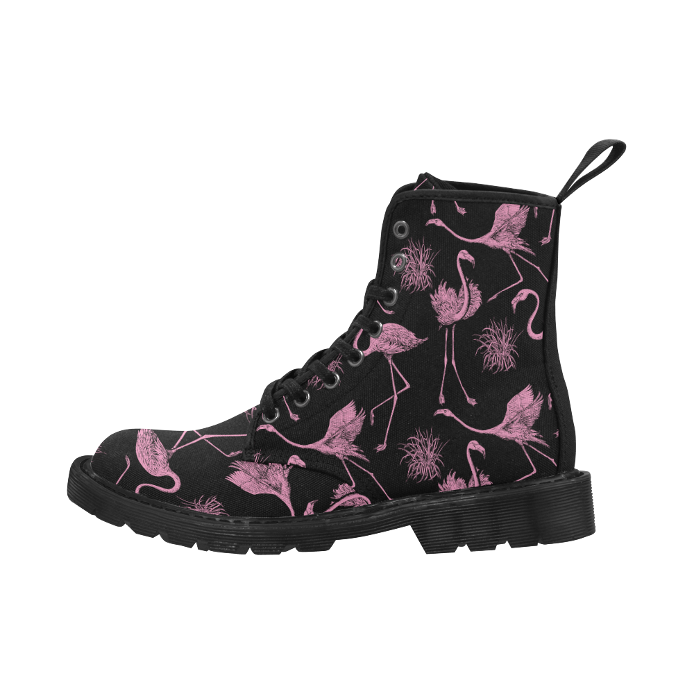 canvas black boots