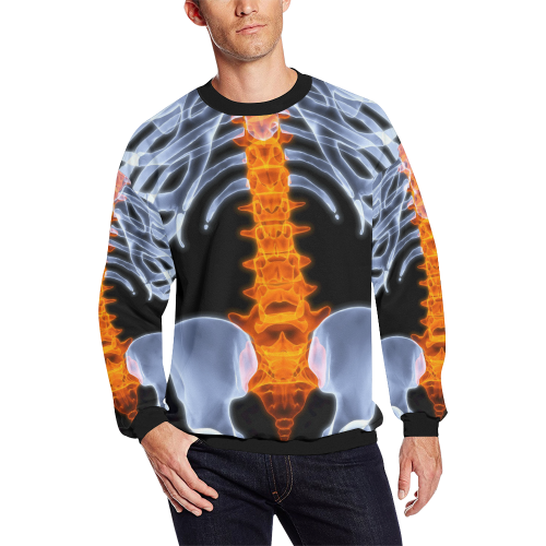 Plus-size Men's All Over Print Fuzzy Sweatshirt (Model H18)