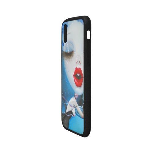 Rubber Case for iPhone X (with Hard Plastic Back)