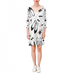 InterestPrint Women Sleeveless Knot Waist Dew Belly Dress