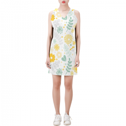 InterestPrint Women Sleeveless Knot Waist Dew Belly Dress