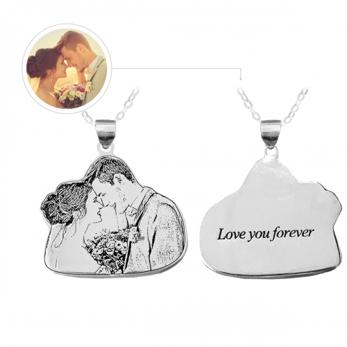 Personalized Couple Necklace Sterling Silver 925