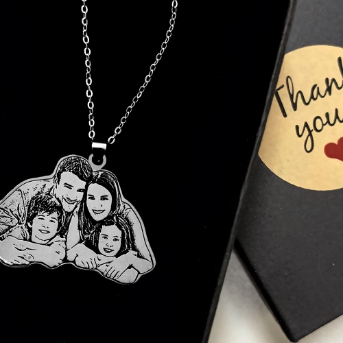 Personalized Family Necklace Titanium Steel