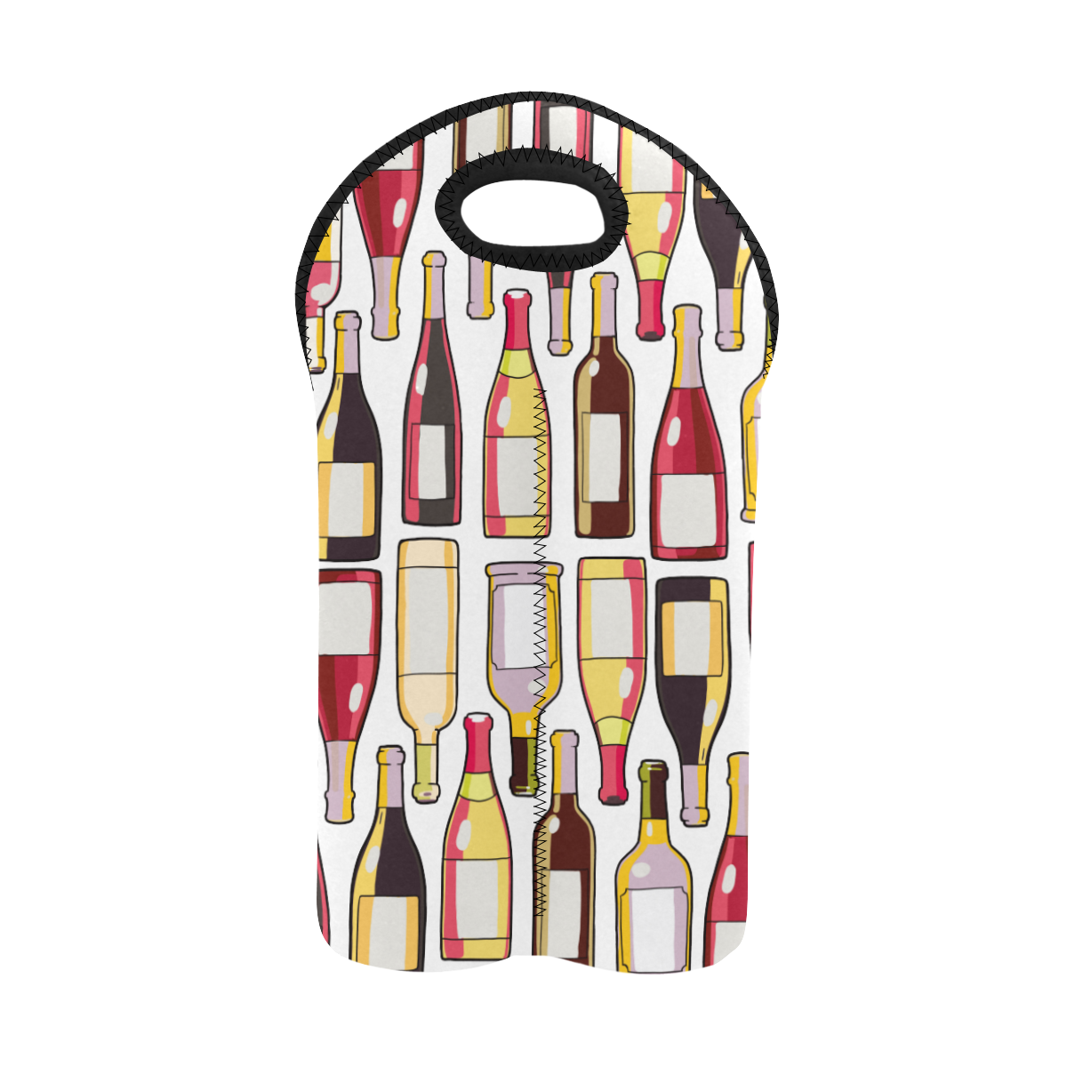 Custom 2-Bottle Neoprene Wine Bag – Print on Demand | InterestPrint