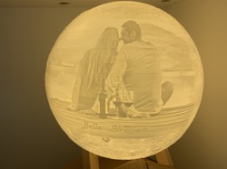 Custom Photo Engraved Moon Lamp(10cm)