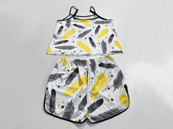 Women's Spaghetti Strap Cami Short Pajama Set (ModelSets 08)