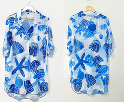 Chiffon Shirt Dress Cover Up ( Model H52 )