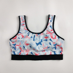Women's All Over Print Sports Bra with Chest Pad (Model T52)