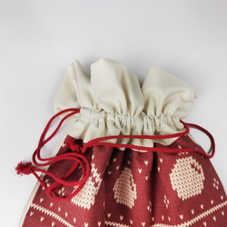 3 Pack Santa Claus Drawstring Bags (One Side Printing)