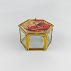 Hexagon Glass Jewelry Box