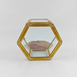 Hexagon Glass Jewelry Box