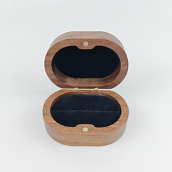 Custom Oval Wooden Ring Box
