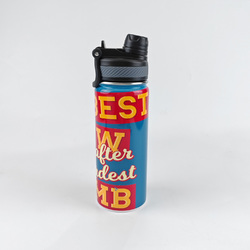 Insulated Water Bottle with Dual-use Lid (18oz)