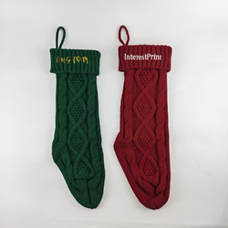 Custom Embroidered Knitted Christmas Stocking