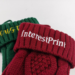 Custom Embroidered Knitted Christmas Stocking