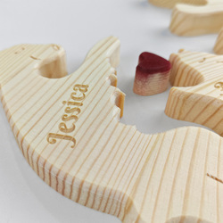 Wooden Bear Family Puzzle with 3 Names