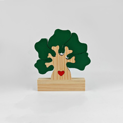 Wooden Tree Family Puzzle with 5 Names