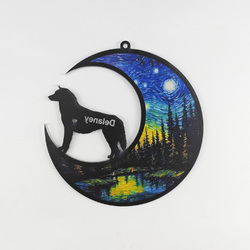 Personalized Siberian Husky Dog Memorial Suncatcher Ornament-09(Made in USA)