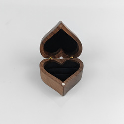 Personalized Heart Shaped Wooden Ring Box