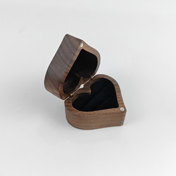 Personalized Heart Shaped Wooden Ring Box