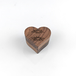 Personalized Heart Shaped Wooden Ring Box